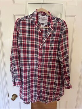 Frank & Eileen Red and White Plaid Mary style Shirtdress